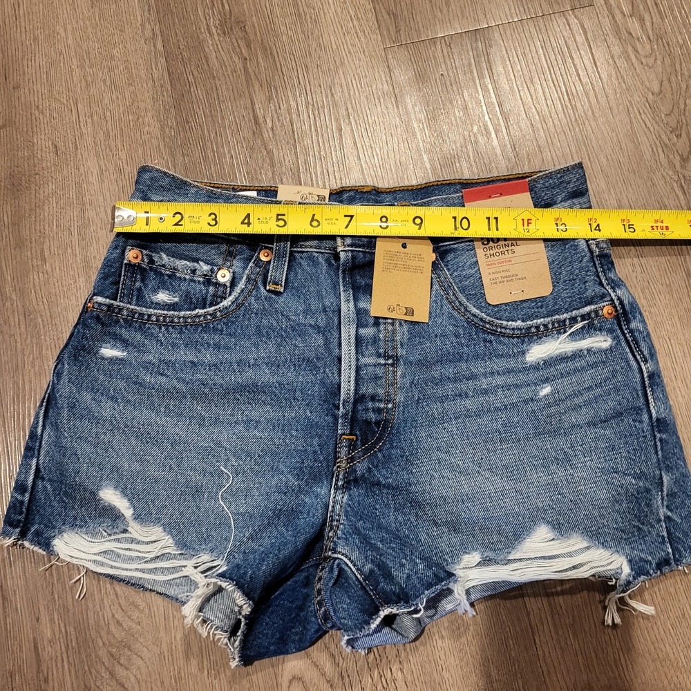 Levi's Denim Shorts Women's 26 Blue 501 Original Cut-Off High Rise Button $59.50 - Picture 11 of 14